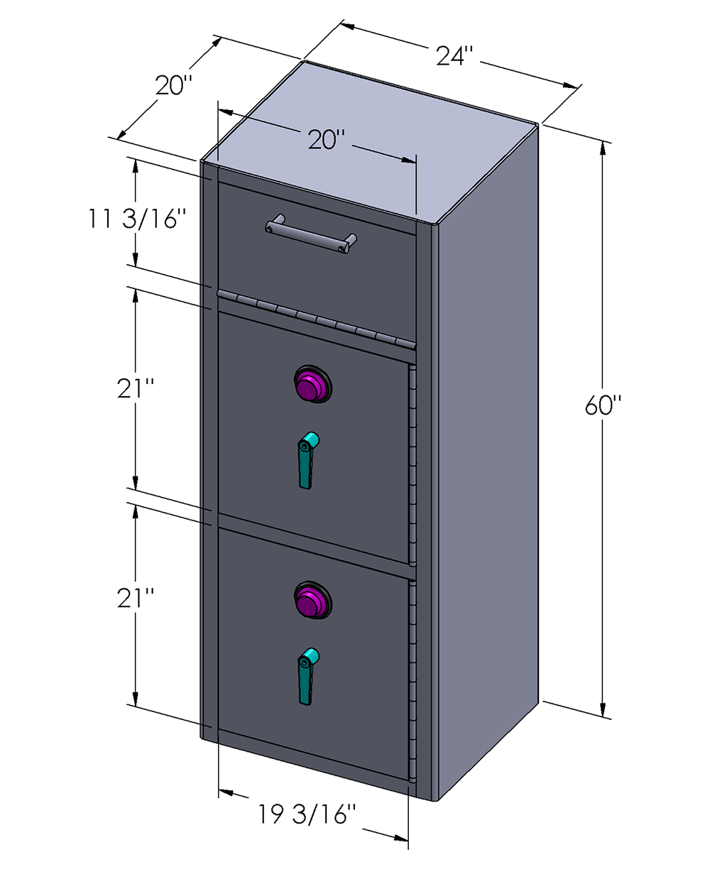 20x24x60 Pull-Down Cash Drop