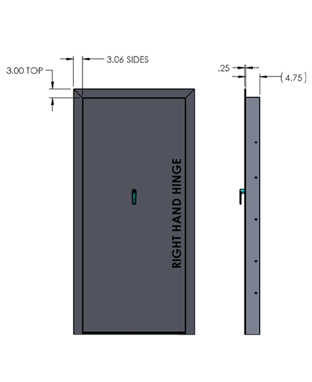 3/8″ Steel Vault Door 36"x80"